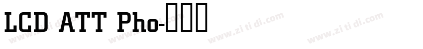 LCD ATT Pho字体转换